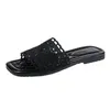 Pantofole piatte con tacco basso Modern Summer Solid 2024 Scarpe da donna Zapatillas per adulti poco profonde e concise