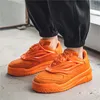 Sapatos de vestido moda laranja tênis homens designer original sapatos de skate hip hop streetwear sapatos homens conforto plataforma tênis 231212