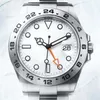 2 Färgval 42mm 2813 Rörelse med Asien 2813 Modifierad Explorer White Dial Black II MEN Watch Watches264Z