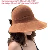 Szerokie brzegowe czapki kobiety letnie tkana siatka na Sun Visor Beach Sweet Bowknot Open Top Roll-Up Packable Travel UV Ochrona czapka