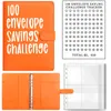 Großhandel 100 Umschlag-Challenge-Ordner, 100-Tage-Paar-Challenge, Geld sparen, Seiten lösen, tragbares Hauptbuch