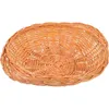 Ensembles de vaisselle Panier de rangement tissé en osier Pain Fruit Servant Casserole Pot Titulaire