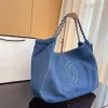 حقيبة التسوق الأزرق الدنيم أكياس الكتف الفاخرة حقيبة مصممة نساء حقيبة يد عالية السعة Hobo أكياس غير رسمية