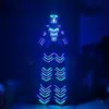 Decoração de festa palco palafitas roupas rgb 7 mudança de cor led robô traje bart evento noite boate mostrar dj luminosa armadura2205