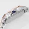 Montres de montres en diamant à la main montres mécaniques automatiques 40 mm saphir avec bracelet en acier à masse diamant Montre de luxe