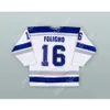 БЕЛАЯ ХОККЕЙНАЯ ТРИКОТАЖА NICK FOLIGNO 16 SUDBURY WOLVES, НОВАЯ, с прострочкой сверху, S-M-L-XL-XXL-3XL-4XL-5XL-6XL