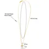 Anhänger Halsketten Mandi Licht Luxus 18K Zirkon eingelegt Frauen Halskette Hochwertige Goldbeschichtung kleiner quadratischer Schlüsselblattkette Einfacher Schmuck