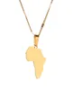 Afrikansk karta av rostfritt stål Karta Halsband Halsband smycken Map of Africa Women Charm Jewelry2567587