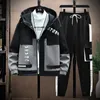 Herren Tracksuits Track -Anzug Set Decal Work Color Jackelpants 2 Piece Frühlings- und Herbst -Zipper -Jacke Sportswear Fashion Wear 231213