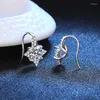 Kolczyki stadninowe Milamiss 925 Sterling Silver 1ct Moissanite D Stars Drop Diamond Ear Hook dla kobiet przyjęcie weselne Fine Biżuteria