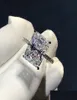 Band Rings Radiant Cut 3Ct Lab Diamond Ring 925 Sterling Sier Bijou Engagement Wedding For Women Bridal Party Jewelry Dro Dhuq26222210