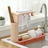 Küche Lagerung Selbstklebende Waschbecken Abfluss Rack Seife Schwamm Halter Papier Handtuch Punch Free Roll Zubehör
