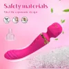 Vibrators 2 Motors AV vibrator female click stimulator USB charging wand massager sex toy adult products 231213