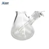 7mm Glass Beaker Bong Water Pipe 16'' Height Thickness 420 High Quality Borosilicate Hand Blown Glass Bong for Smoking No Logo