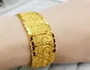 Цепочка на широкое запястье из 24-каратного желтого золота, наполненная мужским браслетом в стиле хип-хоп, Рождественский подарокLink2895974