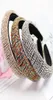 Sparkly Padded Full Rhinestone Hairbands Luxury Crystal Headbands For Girls Solid Color Hair Hoops Womens Hair Accessories1203956