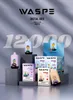 2023 Stati Uniti di vendita caldo originale WASPE Digital Box puff 12000 monouso Vape Pod dispositivo puff 12K / 10K ricaricabile e sigaretta