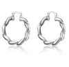 Charm Dress Up Girl Silver Jewelry Hoop Earring European Style Creative Ed Rope Round For Women Exquisite Git Present14379998