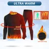 Thermo-Unterwäsche-Set für Herren, mit Fleece gefüttert, Basisschicht, Thermo-Oberteil, Hose, Winter-Langarm-Unterhose für Workout, Skifahren, Wandern, 231212