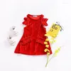 Girl Dresses Ins Girls Europe And The United States Summer Models Velvet Fashion Children Strapless Sleeves Princess Dress