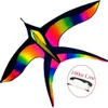 Drachenzubehör, großer Regenbogen-Vogeldrachen, 100 m Leine, aufblasbar, Outdoor-Sport, Flugspielzeug für Kinder, Kinder, Strand, 231212