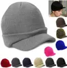 Gorras de bola Hombres Mujeres Punto Baggy Oversize Sombrero de invierno Slouchy Chic Gorra de béisbol Y1077323344