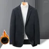 Men's Suits 2023 High-quality Thousand-bird Check Double-sided Woolen Coat For Men Korean Casual Suit Collar Short M-4XL