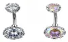 D1039 Zircon Belly Navel Ring Clear Colors0123456787257850