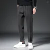 Ternos masculinos 2023 Winter ShiM Suit Ponts Homem Casual Casual Cores clássicas de lã de lã de lã de lã de lã calças machos A105