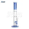 Hittn Glass Bong Fumer Water Pipe de 15,7 pouces 5 mm d'épaisseur de douche à tube droit Perc Bong Couleur en verre Bong soufflé à la main avec une vente de 14 mm Joint 420