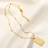 Fashion Designer Necklace Gold Plated Sier Pendant High-end Stainless Steel Brand Letter Popular Link Chain Necklaces Wedding Jewelry Christmas Gift