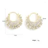 Boucles d'oreilles cerceau UILZ rétro micropavé Zircon sac pour femmes léger luxe Super brillant polyvalent boucle d'oreille Banquet bijoux