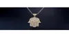 Full Rhinestone Zircon Hip Hop Bling Pendant Necklace Link Chain 24 Inch Out Women Par Ice Hamsa med CZ Jewelry9144509