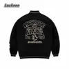 Mens Jackets Vintage Varsity Men Baseball Uniform Atumn Embroidery Streetwear Women Bomber Padded Coat Fashion Man Winter 231212