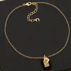 Дизайнерское роскошное классическое ожерелье-сумка, французский бренд, двойная буква, инкрустированная стразами, латунный материал, женское очаровательное ожерелье, модный подарок-сюрприз для мамы