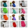 Pet t camisas verão sólido cão vestuário roupas moda topshirts colete roupas de algodão cães filhote de cachorro pequeno roupas ccj2102