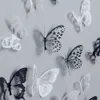Autocollants muraux papillon en cristal 3d, 36 pièces, décoration de maison, nouvel an, noël, papillons créatifs avec décoration de fête en diamant