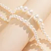 Pendant Necklaces IngeSight Z Elegant 2pcs set Imitation Pearl Beaded Choker Collar for Women 2023 Wedding Bridal Party Jewelry Gift 231213