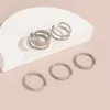 Klaster Pierścienie Prosty zestaw do ustawiki dla kobiet/dziewcząt modny knuckle pierścion