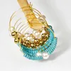 Moda esagerata perline rotonde imitazione perla orecchino a cerchio per le donne ragazza elegante pietra vintage orecchini geometrici gioielli