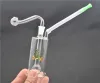 Mini vidro queimador de óleo bong tubos de água com reciclador Dab Rig mão bongs grosso pirex copo de vidro bong com tubo de queimador de óleo de 10mm e mangueira ZZ