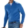 Maglioni da uomo Uomo Quotidiano Top Elegante Autunno Inverno Slim Fit Colletto alla coreana Collo con cerniera morbida Guardaroba elevato con tinta unita