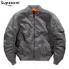 Herrjackor supzoom casual baseball jackor Bomber Air Force Pilot Jacka Motorcykel Solid Color PACK Stora Militära enhetliga utländska 231212