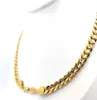 MENS MIAMI Cuban Link Chain Necklace 18K Gold Finish 10mm Stamped Men039S Big 24quot Inch Long Hip Hop1226268