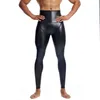 Männer Body Shaper Taille Trainer Bauch 3 Haken Kompression Leder Hosen Shaper Männer High Fashion Fitness Schlank Stretch