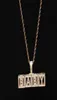 14K Gold Baby Block Custom Litery Pendant Combination Letters Name Wiselant z 24 -calową liną naszyjniki z cyrkonią biżuterię 8396249