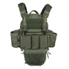 Vestes de chasse Tubes de gilet d'arc tactique porte-plaque à dégagement rapide entraînement respirant réglable MOLLE avec sous-poche de décharge