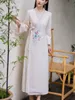 Roupas étnicas Highend Outono Inverno Mulheres Cinto Vestido Retro Elegante Bordado Aline Lady Party Estilo Chinês Hanfu SXXL 231212