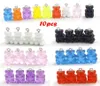 10 Stück Candy Bear Cute Resin Charms DIY Patch Erkenntnisse Gummy Ohrringe Schlüsselanhänger Halskette Anhänger Schmuck Dekor Zubehör3932556