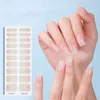 20TIPS UV półtleżone paznokcie naklejki paznokci Solidny kolor żel lakier do paznokci Full Cover Aleheive paznokcie naklejki manicure Akcesoria żelowe